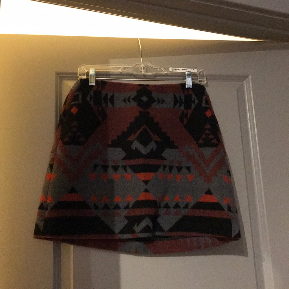 Western pattern wool mini